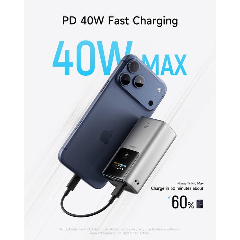 CUKTECH 10 Mini 10000mAh 55W Pocket Power Bank thumbnail 4