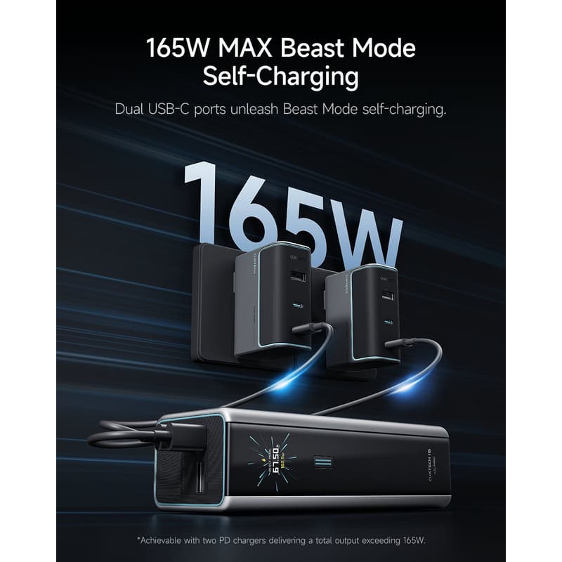 CUKTECH 15 Power Bank 20000mAh 165W Laptop Charger thumbnail 3