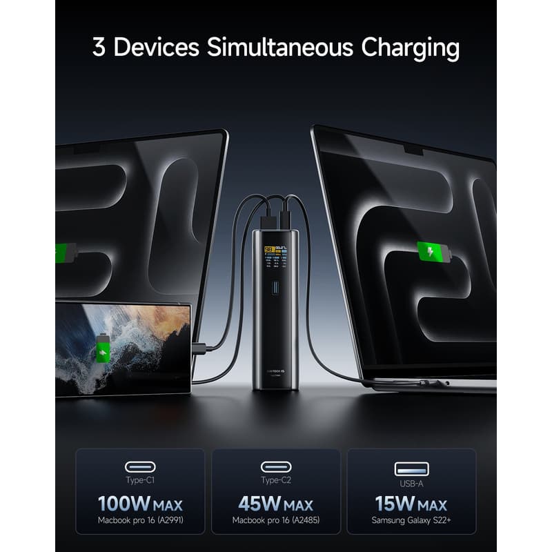 CUKTECH 15 Power Bank 20000mAh 165W Laptop Charger thumbnail 6